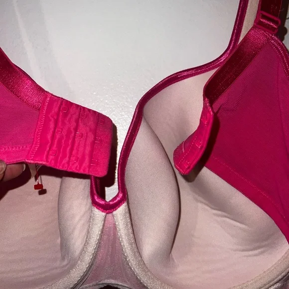 Cacique Pink Lace Bra Balconette Molded Size 44C - Picture 5 of 5